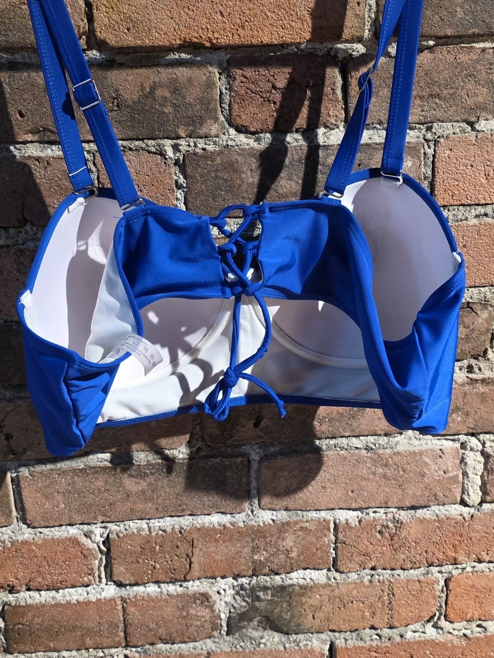 Blue Ruffle-Back Longline Bra Top - Women Intimates - Picture 3 of 4